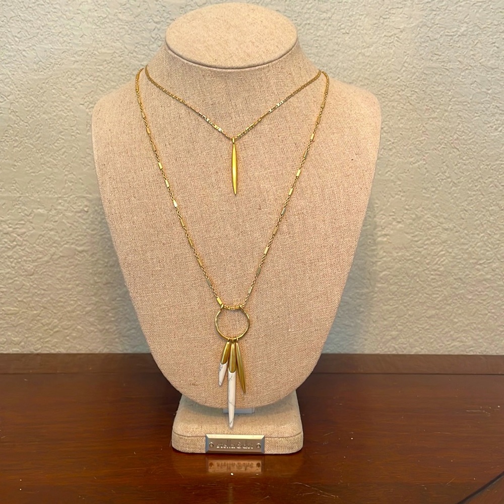 Brass Stella & Dot Pendant Necklace